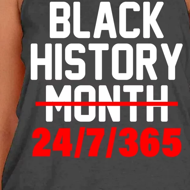 Black History Month All Year Women's Knotted Racerback Tank