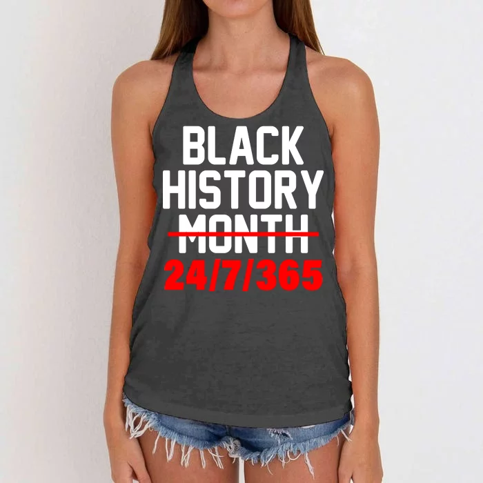 Black History Month All Year Women's Knotted Racerback Tank