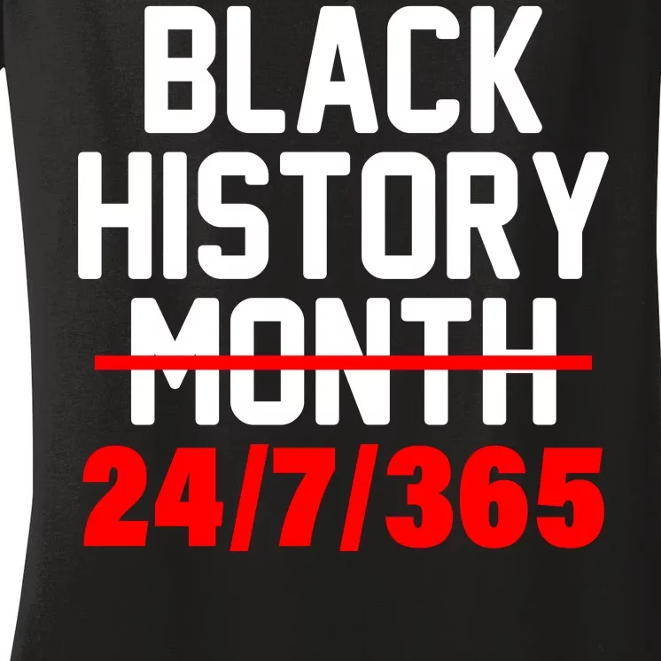 Black History Month All Year Women's V-Neck T-Shirt