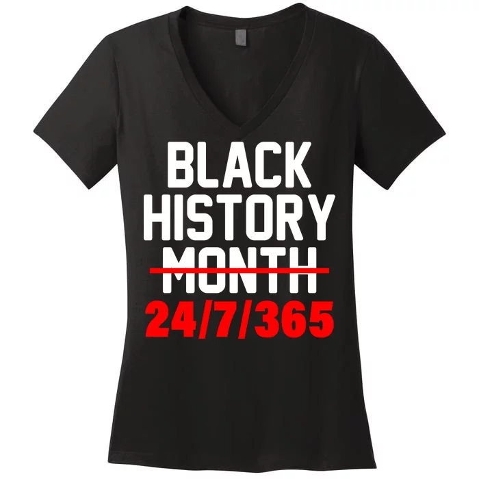 Black History Month All Year Women's V-Neck T-Shirt