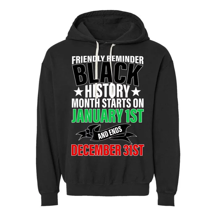 Black History Month All Year Long Garment-Dyed Fleece Hoodie