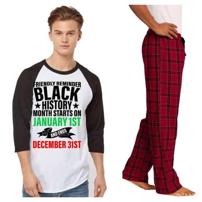 Black History Month All Year Long Raglan Sleeve Pajama Set