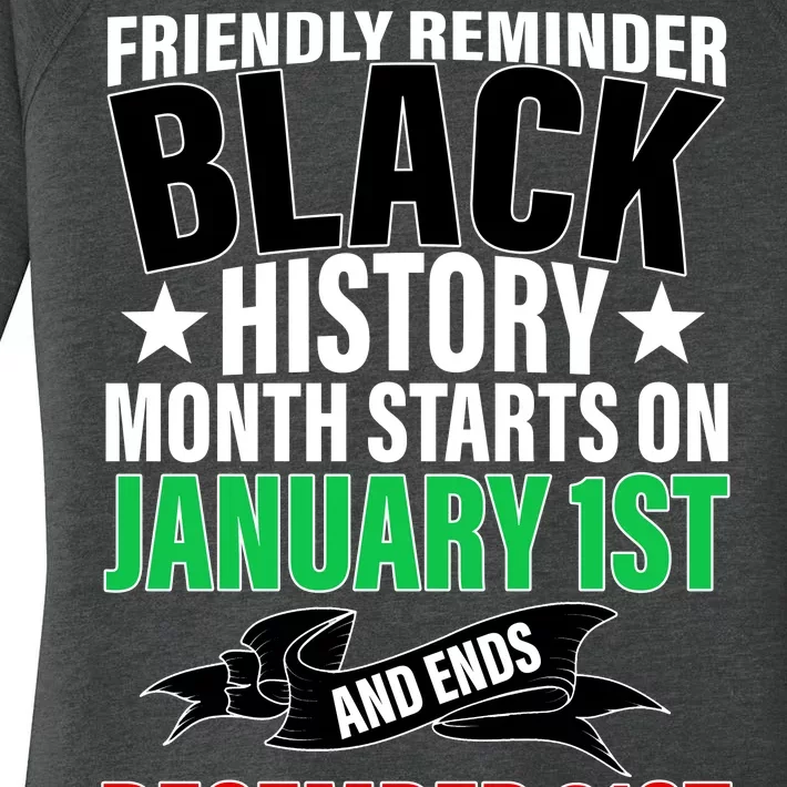 Black History Month All Year Long Women's Perfect Tri Tunic Long Sleeve Shirt