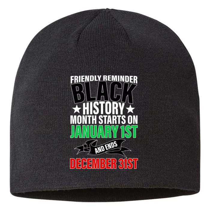 Black History Month All Year Long 8 1/2in Sustainable Knit Beanie