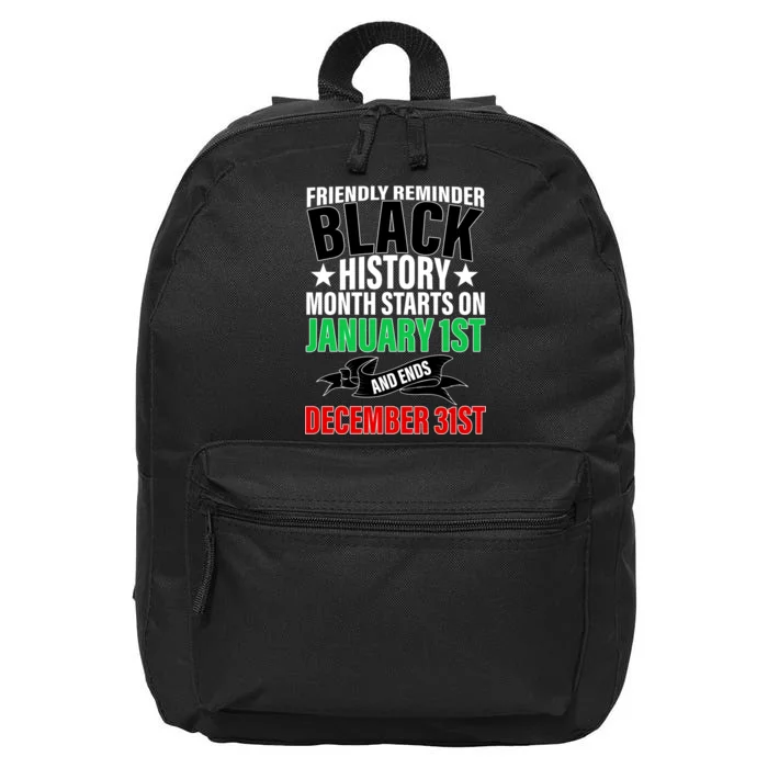 Black History Month All Year Long 16 in Basic Backpack