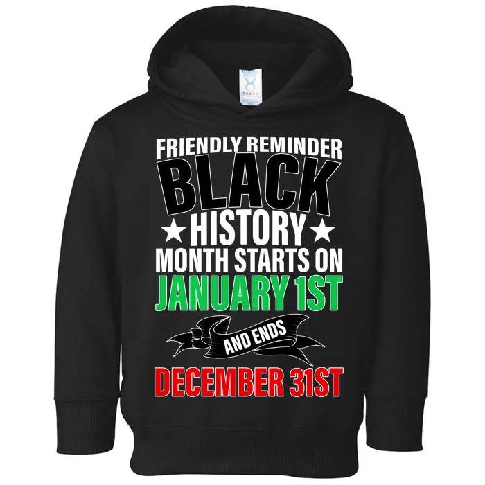 Black History Month All Year Long Toddler Hoodie