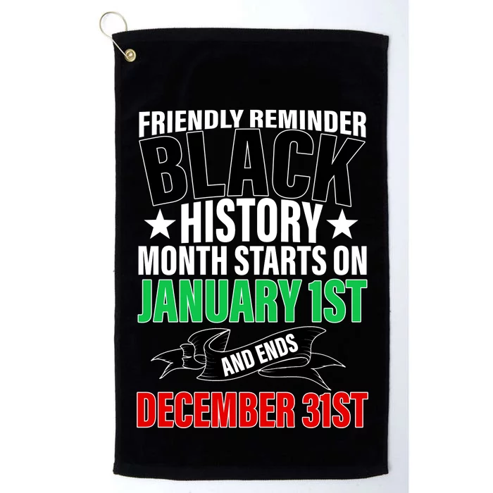 Black History Month All Year Long Platinum Collection Golf Towel