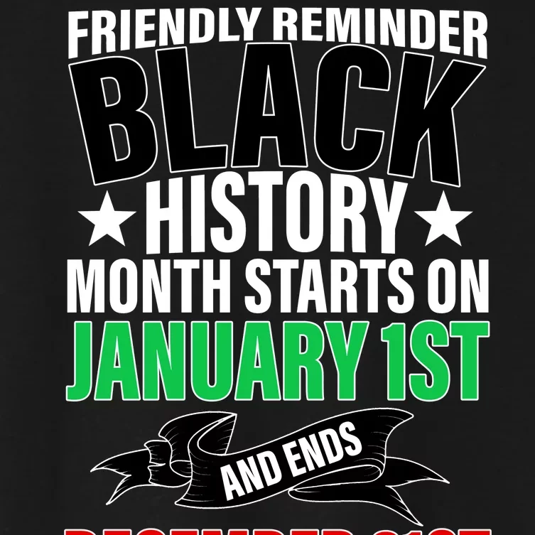 Black History Month All Year Long Women's Crop Top Tee