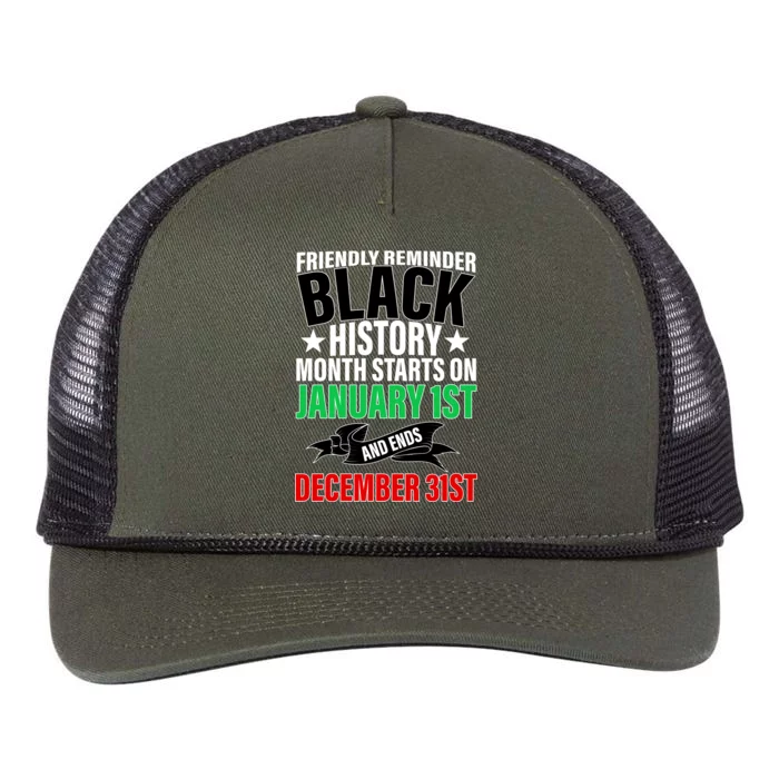 Black History Month All Year Long Retro Rope Trucker Hat Cap