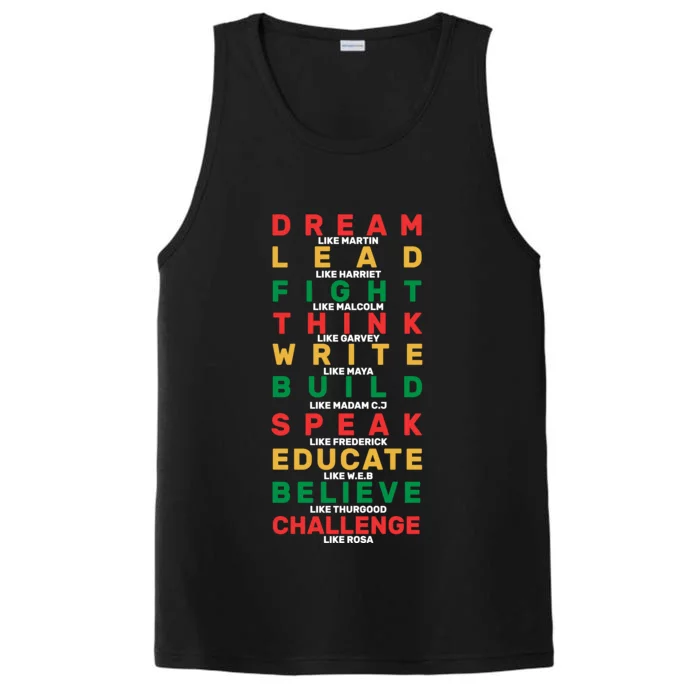 Black History Month Famous Figure Performance Tank