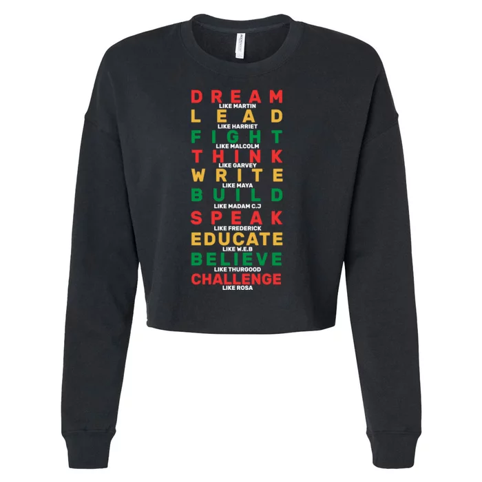 Black History Month Famous Figure Cropped Pullover Crew