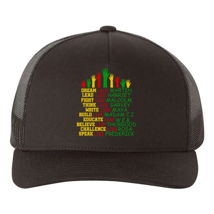 Black History Month Famous Figures Yupoong Adult 5-Panel Trucker Hat