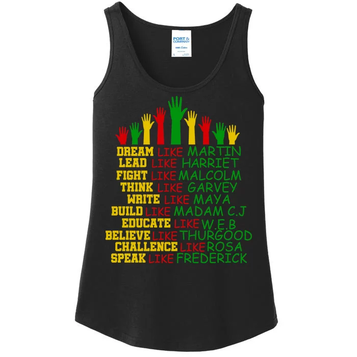 Black History Month Famous Figures Ladies Essential Tank