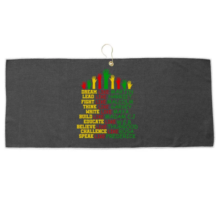 Black History Month Famous Figures Large Microfiber Waffle Golf Towel