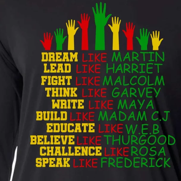 Black History Month Famous Figures Cooling Performance Long Sleeve Crew