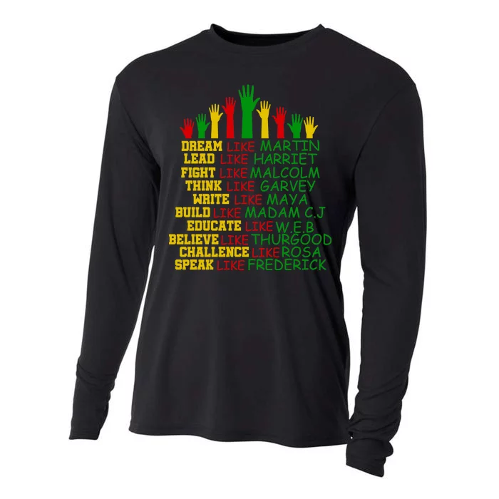 Black History Month Famous Figures Cooling Performance Long Sleeve Crew