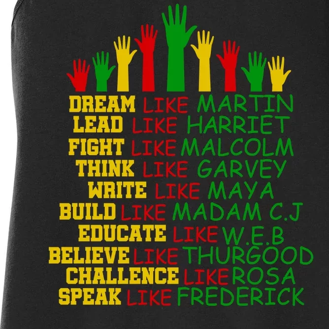 Black History Month Famous Figures Women's Racerback Tank