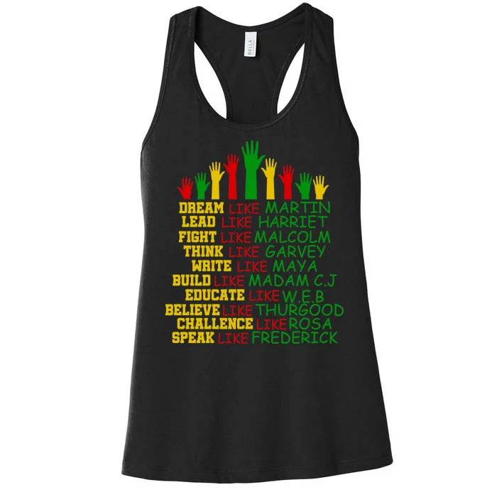 Black History Month Famous Figures Women's Racerback Tank