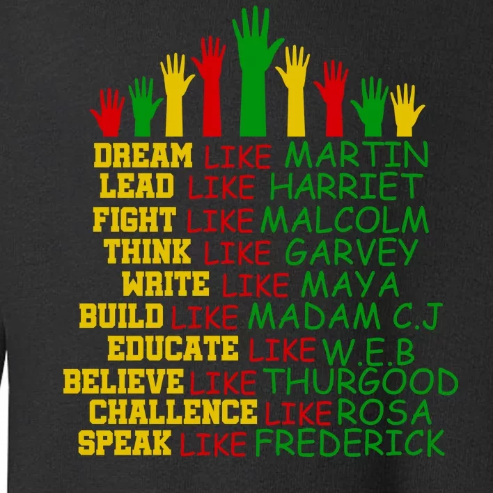 Black History Month Famous Figures Toddler Sweatshirt