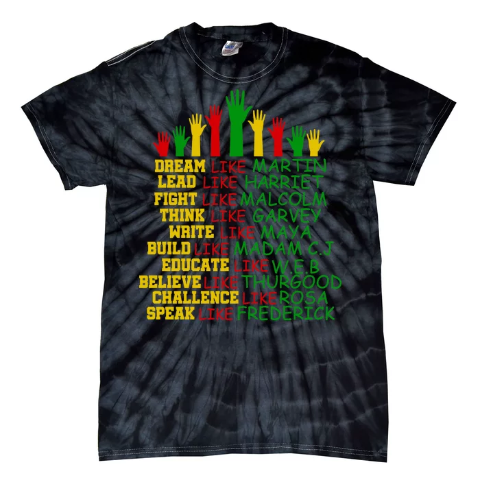 Black History Month Famous Figures Tie-Dye T-Shirt