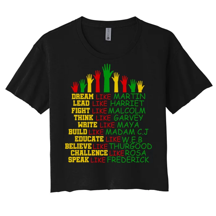 Black History Month Famous Figures Women's Crop Top Tee