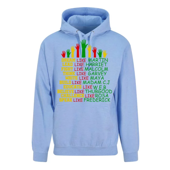 Black History Month Famous Figures Unisex Surf Hoodie