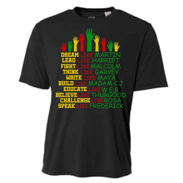 Black History Month Famous Figures Hands Cooling Performance Crew T-Shirt