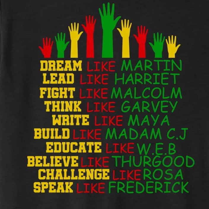 Black History Month Famous Figures Hands ChromaSoft Performance T-Shirt