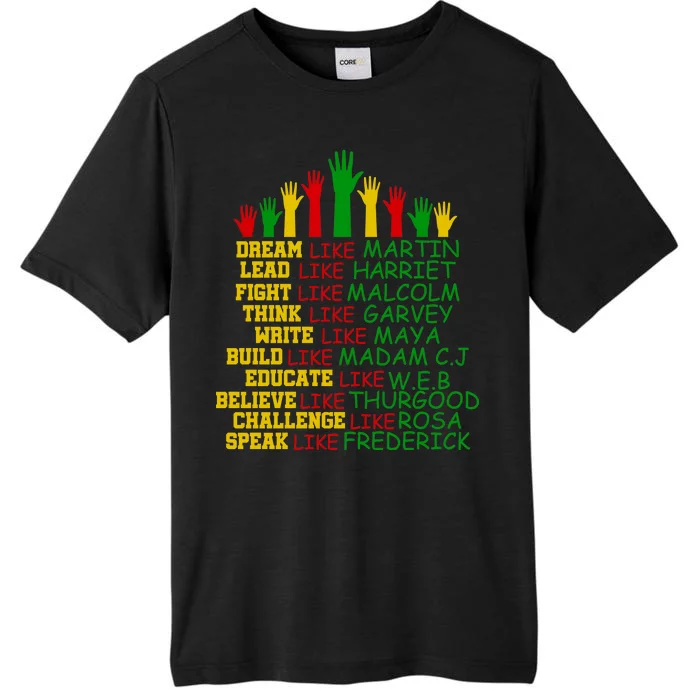 Black History Month Famous Figures Hands ChromaSoft Performance T-Shirt