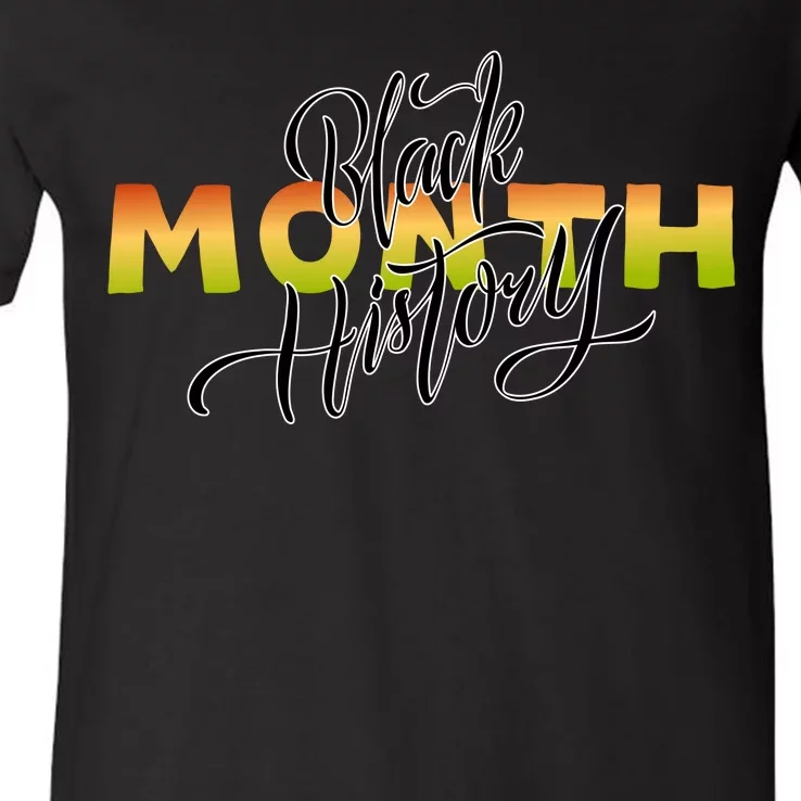 Black History Month February V-Neck T-Shirt