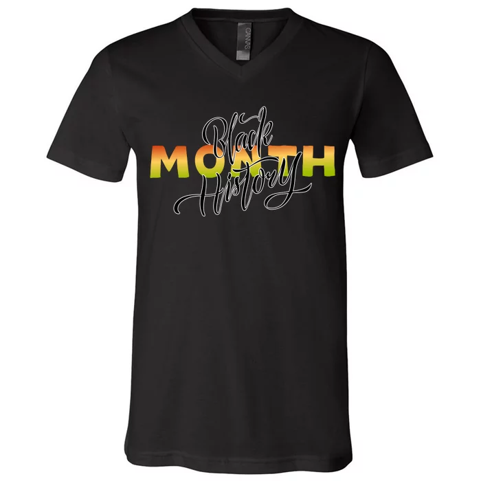 Black History Month February V-Neck T-Shirt