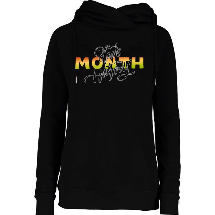 Black History Month February Womens Funnel Neck Pullover Hood