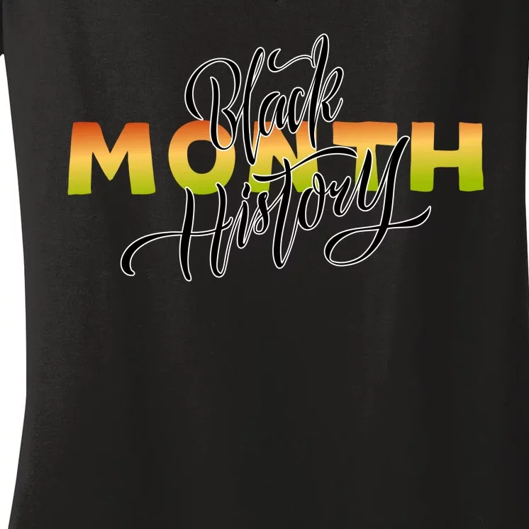 Black History Month February Women's V-Neck T-Shirt