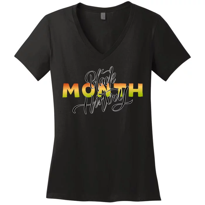 Black History Month February Women's V-Neck T-Shirt