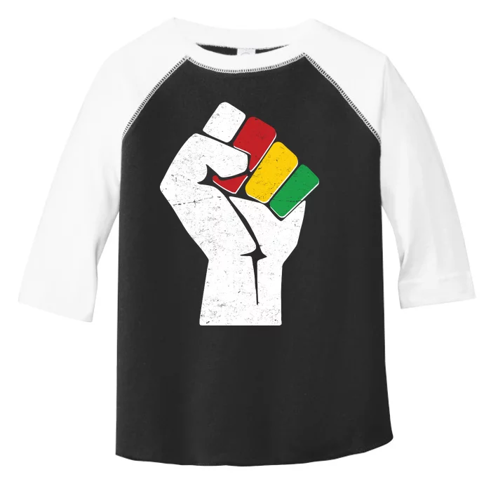 Black History Month Fist African Colors Toddler Fine Jersey T-Shirt