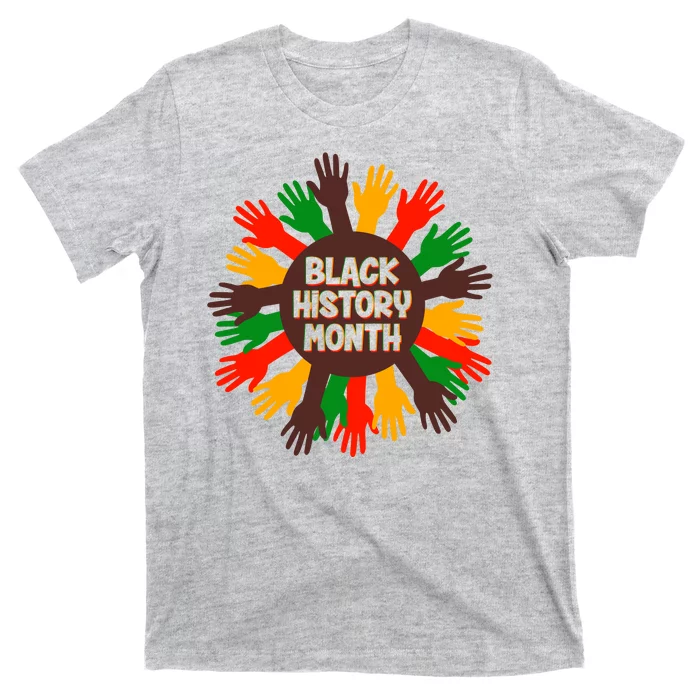 Black History Month Hands Raised T-Shirt