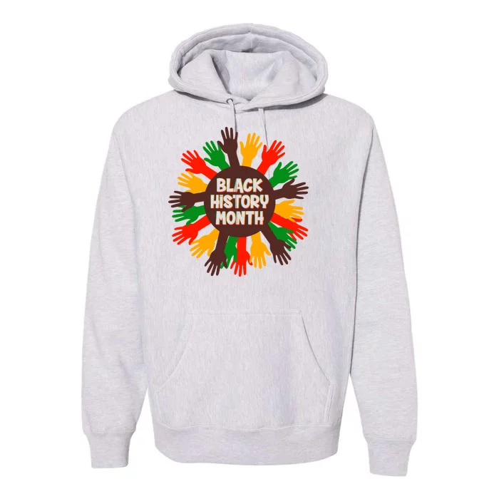 Black History Month Hands Raised Premium Hoodie