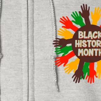 Black History Month Hands Raised Full Zip Hoodie