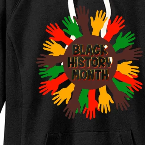 Black History Month Hands Raised Women's Fleece Hoodie