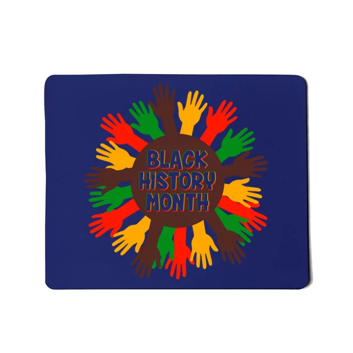 Black History Month Hands Raised Mousepad