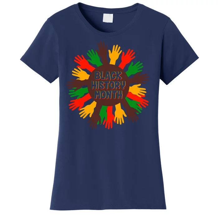 Black History Month Hands Raised Women's T-Shirt