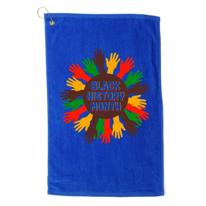 Black History Month Hands Raised Platinum Collection Golf Towel