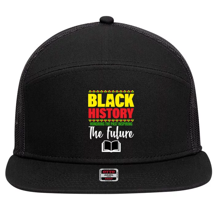 Black History Month Inspiring The Future 7 Panel Mesh Trucker Snapback Hat