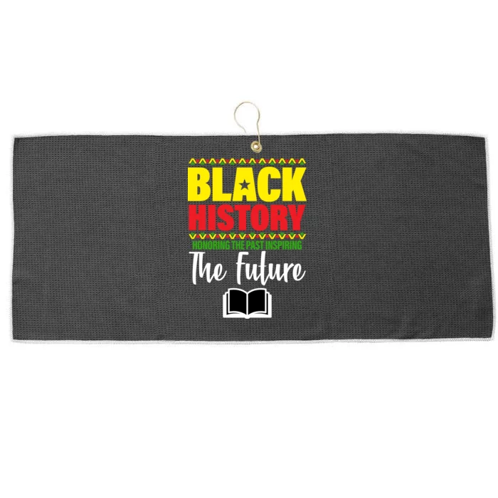 Black History Month Inspiring The Future Large Microfiber Waffle Golf Towel