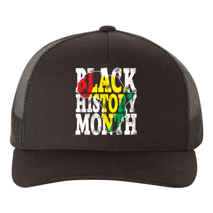 Black History Month Map Of Africa Yupoong Adult 5-Panel Trucker Hat