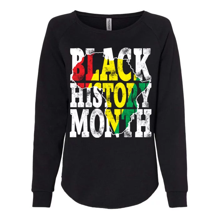 Black History Month Map Of Africa Womens California Wash Sweatshirt