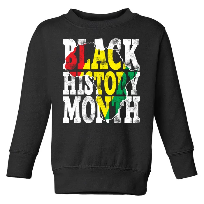 Black History Month Map Of Africa Toddler Sweatshirt