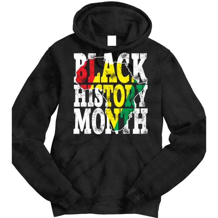 Black History Month Map Of Africa Tie Dye Hoodie