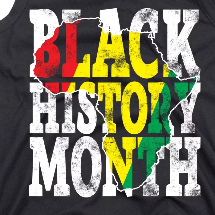 Black History Month Map Of Africa Tank Top