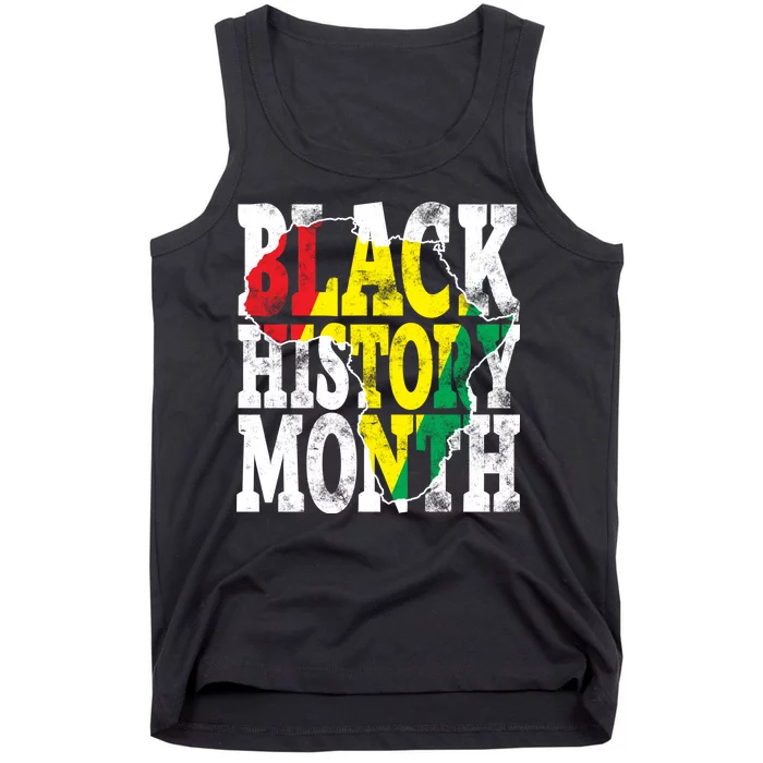 Black History Month Map Of Africa Tank Top